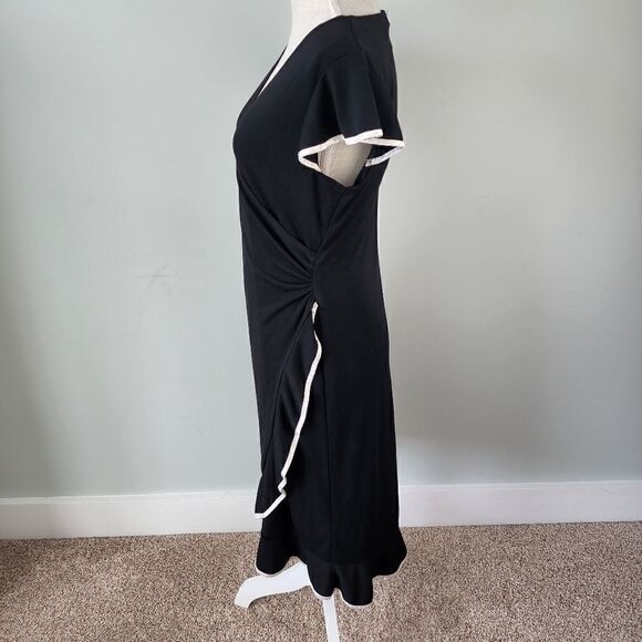 B Darlin Women’s Splice Neck Cap Sleeve Sheath Midi Dress Size Small - Picture 5 of 6